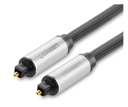 Kabel i złączka UGREEN AV108 Kabel optyczny Toslink Audio aluminiowy z oplotem 1.5m